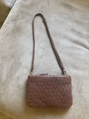 Madewell Woven Leather Crossbody Bag in Brown